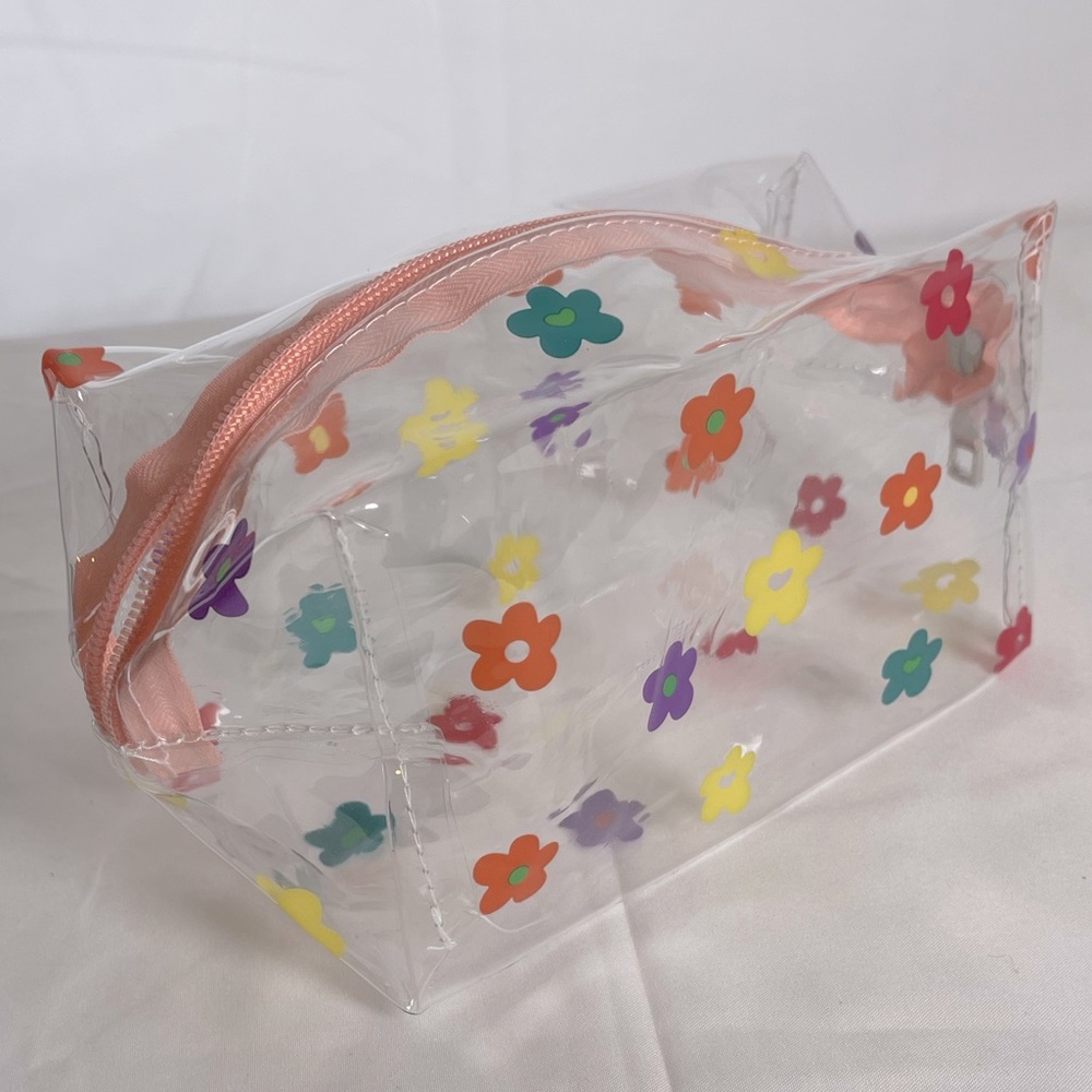 NWOT 🆕 Floral Clear Makeup Bag Pencil Case